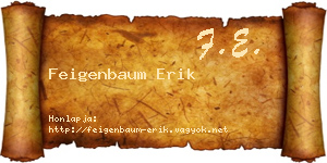 Feigenbaum Erik névjegykártya